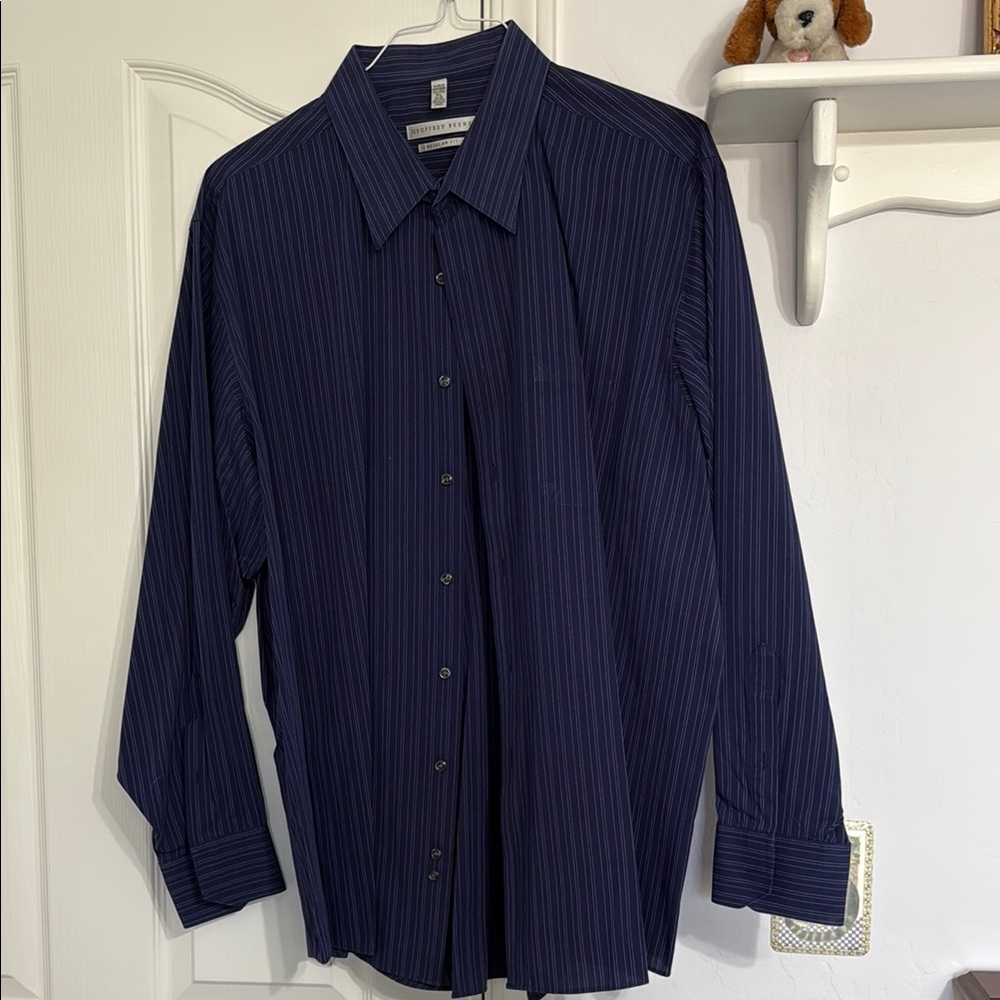 Geoffrey Beene Blue Dress Shirt Classic Style